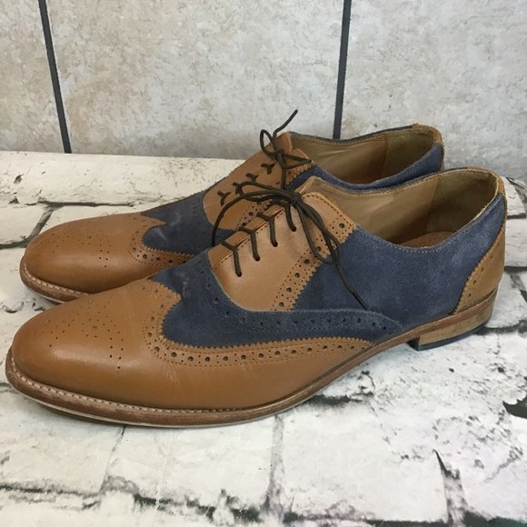 Samuel Wndsor Shoes Mens Size 12 Classic Wingtip Oxfords Lace Up Leather - Picture 4 of 14